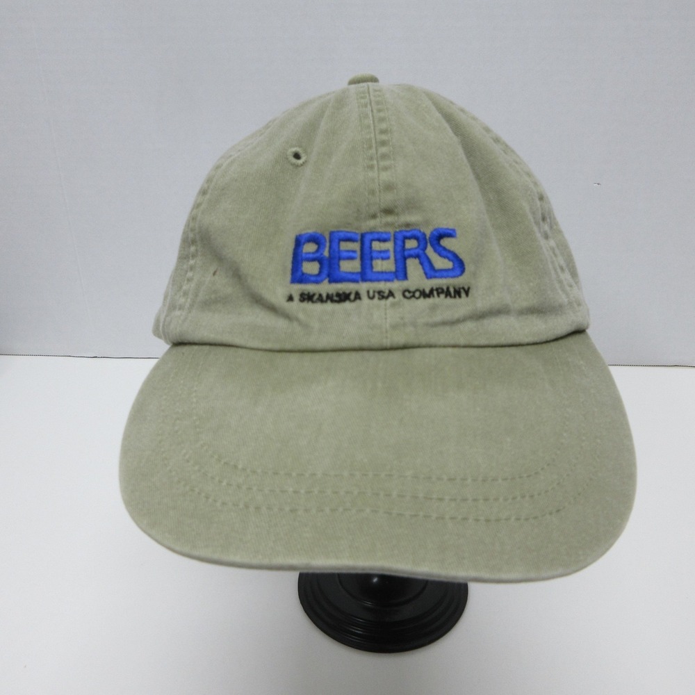 Adams Beers Skanska USA Dad Hat Cap Mens Strapback  Green Cotton Brewery Merch